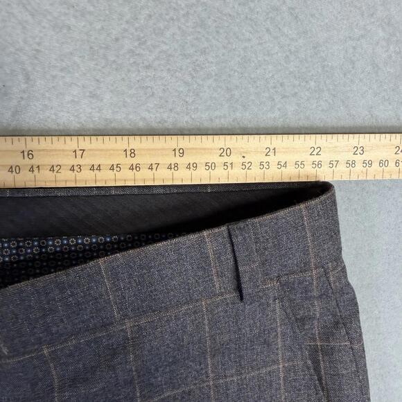 Lauren Ralph Lauren Dress Pants Mens 44x30 Gray Plaid 100% Wool Classic Fit - Picture 7 of 8